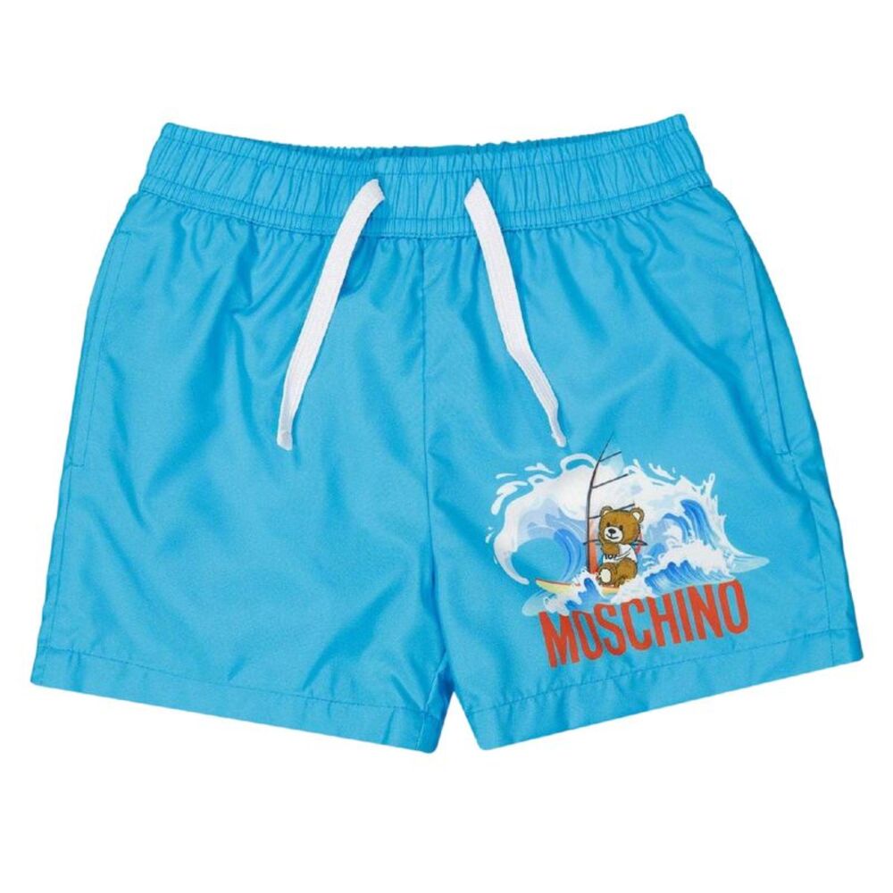 Moschino Childrens/Kids Bear Quick Dry Relaxed Fit Swim Shorts / Blue